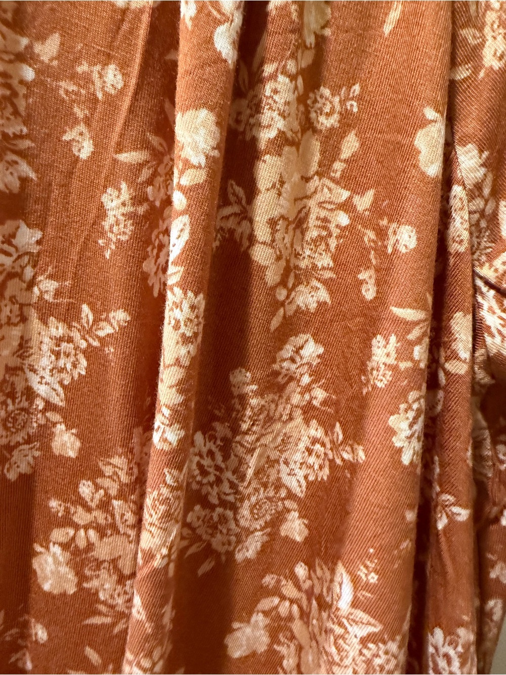 Free People Floral Wrap Long-Sleeve Bodysuit in Rust - Picture 5 of 7